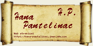 Hana Pantelinac vizit kartica
